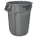 Rubbermaid Round Brute Container, Plastic, 32 gal, Gray