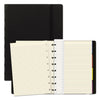 Filofax Notebook, 1 Subject, Medium/College Rule, Black Cover, 8.25 x 5.81, 112 Sheets