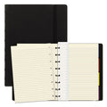 Filofax Notebook, 1 Subject, Medium/College Rule, Black Cover, 8.25 x 5.81, 112 Sheets