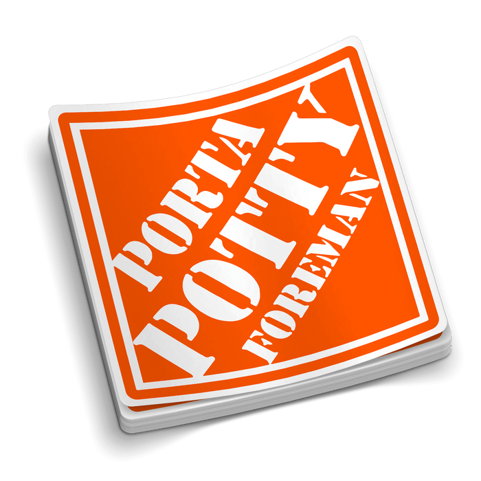 Porta Potty Foreman - Hard Hat Decal by Armed American Supply