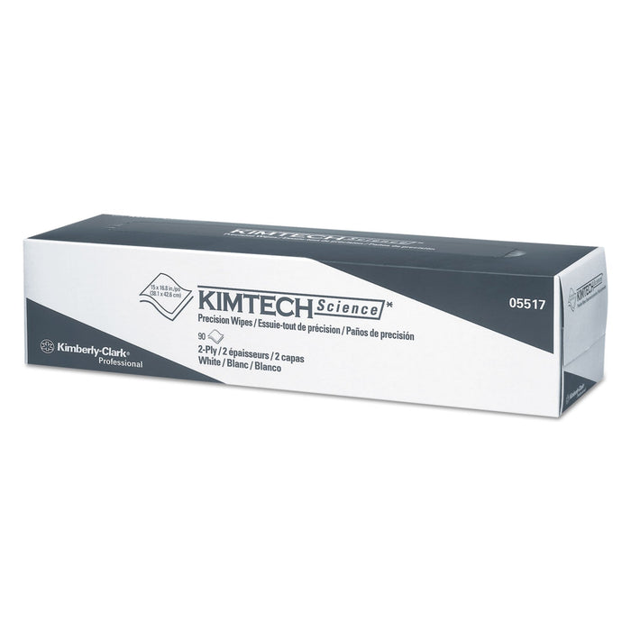 Kimtech Precision Wipers, POP-UP Box, 2-Ply, 14.7 x 16.6, White, 92/Box, 15 Boxes/Carton