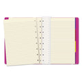 Filofax Notebook, 1 Subject, Medium/College Rule, Fuchsia Cover, 8.25 x 5.81, 112 Sheets