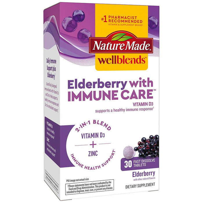 Nature Made Elderberry With Immune Care, Fast Dissolve Tablets by Pasteur Pharmacy