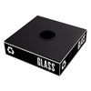 Safco Public Square Recycling Container Lid, Circular Opening, 15.25w x 15.25d x 2h, Black