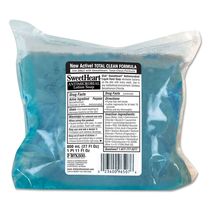 Dial Sweetheart Antibacterial Soap for Dial 800 mL Dispenser, Fresh, 800 mL, 12/Carton