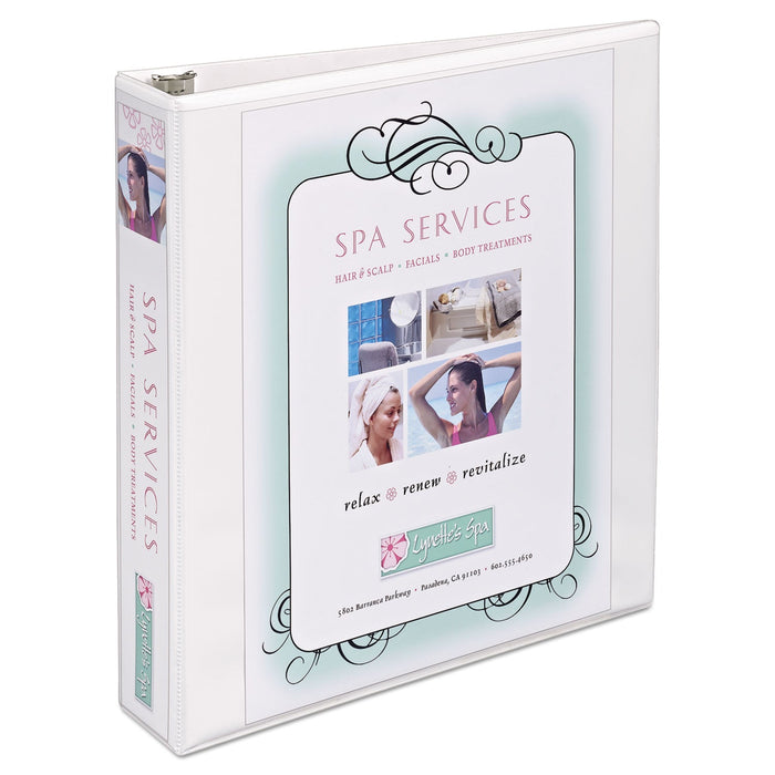 Avery Heavy-Duty Non Stick View Binder with DuraHinge and Slant Rings, 3 Rings, 1.5" Capacity, 11 x 8.5, White, (5404)