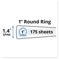 Avery Mini Size Durable View Binder with Round Rings, 3 Rings, 1" Capacity, 8.5 x 5.5, White