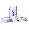 Avery Heavy-Duty Non Stick View Binder with DuraHinge and Slant Rings, 3 Rings, 3" Capacity, 11 x 8.5, White, (5604)