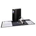 Avery Heavy-Duty Non-View Binder, DuraHinge, Three Locking One Touch EZD Rings, Spine Label, Thumb Notch, 5" Cap, 11 x 8.5, Black