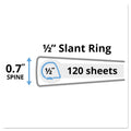 Avery Heavy-Duty Non Stick View Binder with DuraHinge and Slant Rings, 3 Rings, 0.5" Capacity, 11 x 8.5, White, (5234)