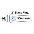 Avery Heavy-Duty Non Stick View Binder with DuraHinge and Slant Rings, 3 Rings, 2" Capacity, 11 x 8.5, Black, (5500)
