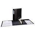 Avery Heavy-Duty Non-View Binder with DuraHinge, Three Locking One Touch EZD Rings and Spine Label, 4" Capacity, 11 x 8.5, Black