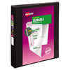 Avery Durable View Binder with DuraHinge and Slant Rings, 3 Rings, 1" Capacity, 11 x 8.5, Black