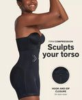 Leonisa Womens Firm Tummy Control Shaper Strapless Shorts with Butt Lifter by Vanessa Jane