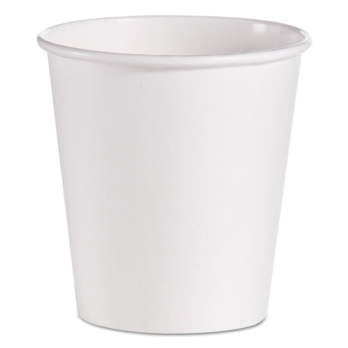 Dart Single-Sided Poly Paper Hot Cups, 10 oz, White, 1,000/Carton