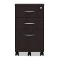 Alera Valencia Series Mobile Pedestal File, Left/Right, 3-Drawer: Box/Box/File, Legal/Letter, Espresso, 15.88 x 20.5 x 28.38