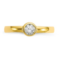10k Gold CZ Toe Ring For Women by Fine Color Jewels