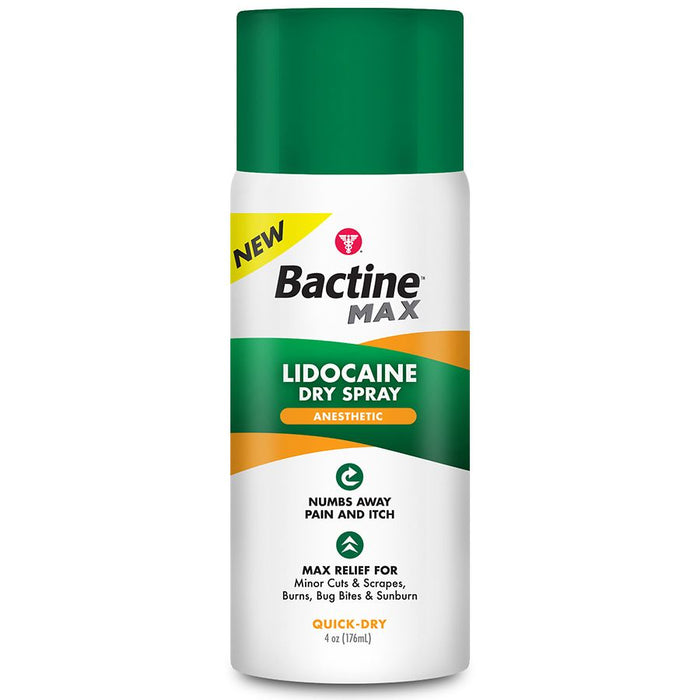 Bactine Max Pain Relief Dry Spray With Lidocaine, 4 Oz by Pasteur Pharmacy