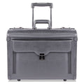 STEBCO Catalog Case on Wheels, Fits Devices Up to 17.3", Koskin, 19 x 9 x 15.5, Black
