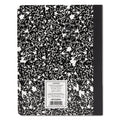 Universal Composition Book, Medium/College Rule, Black Marble Cover, 9.75 x 7.5, 100 Sheets