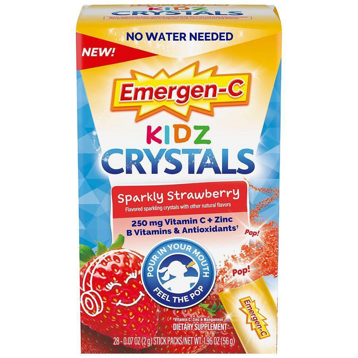 Emergen-C Kids Immune Support Supplement Crystals Sparkly Strawberry by Pasteur Pharmacy