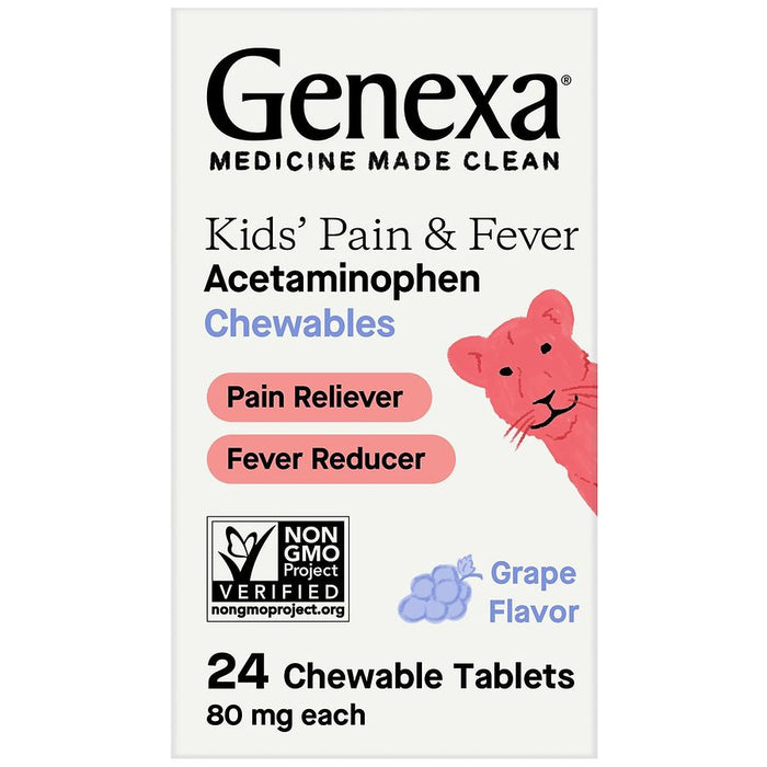 Genexa Kids Acetaminophen Grape Flavor Chewable Tablets by Pasteur Pharmacy