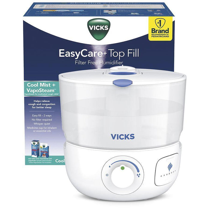 Vicks Easycare Top Fill Ultrasonic Humidifier White by Pasteur Pharmacy