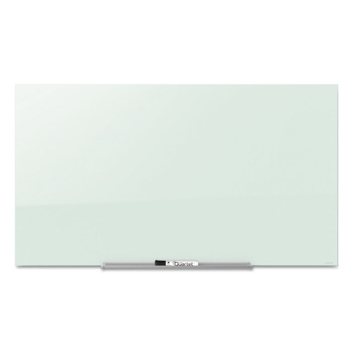 Quartet InvisaMount Magnetic Glass Marker Board, Frameless, 74" x 42", White Surface