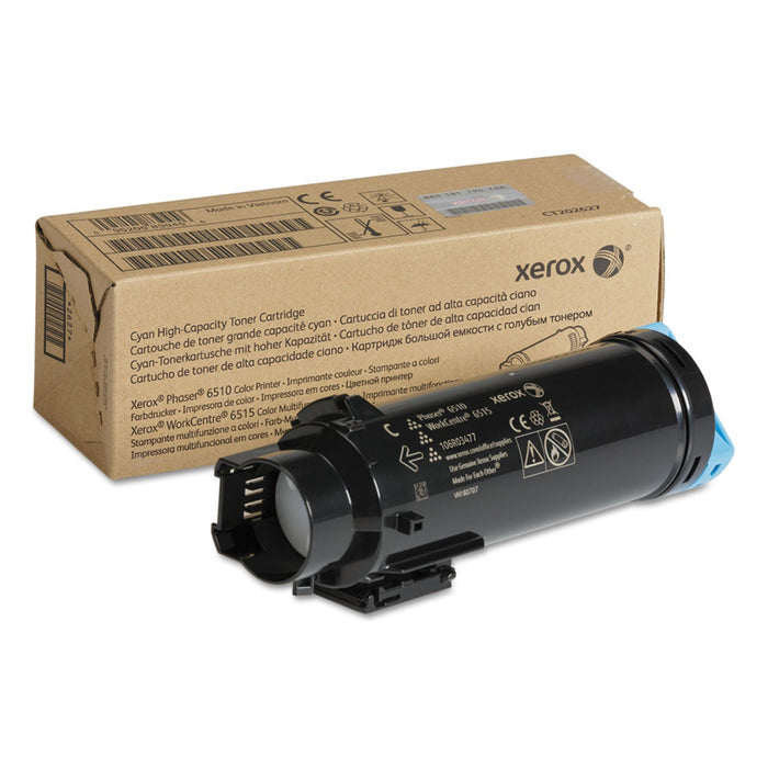 Xerox 106R03477 High-Yield Toner, 2,400 Page-Yield, Cyan