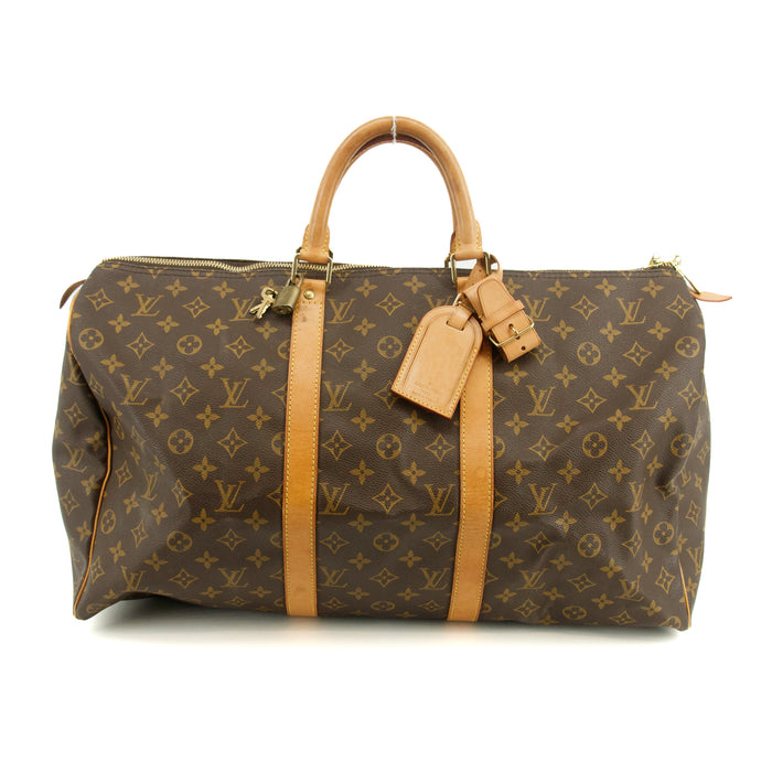 Louis Vuitton Monogram Canvas Keepall 50 Boston Bag Brown #2786 by Bolt Boutique