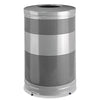 Rubbermaid Classics Open Top Waste Receptacle, 51 gal, Stardust Silver Metallic with Black Lid