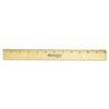 Westcott Wood Ruler with Single Metal Edge, Standard, 12" Long