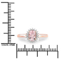 0.81 Carat Genuine Morganite and White Diamond 14K Rose Gold Ring by Bids.com