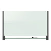 Quartet Evoque Magnetic Glass Marker Board with Black Aluminum Frame, 74 x 42, White