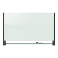 Quartet Evoque Magnetic Glass Marker Board with Black Aluminum Frame, 74 x 42, White