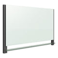 Quartet Evoque Magnetic Glass Marker Board with Black Aluminum Frame, 74 x 42, White