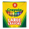 Crayola Large Crayons, Tuck Box, 8 Colors/Box