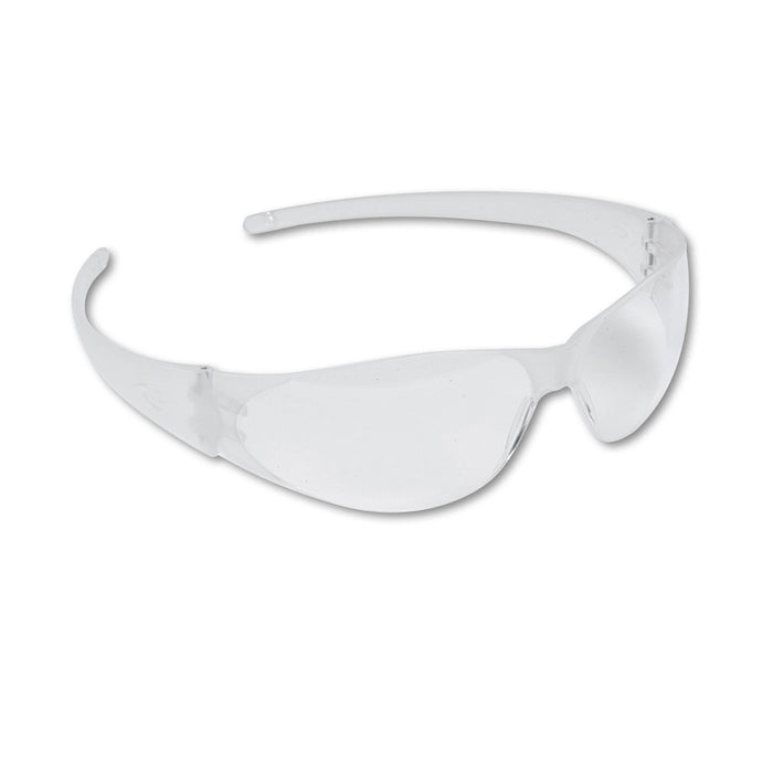 MCR Checkmate Wraparound Safety Glasses, CLR Polycarb Frm, Uncoated CLR Lens, 12/Box