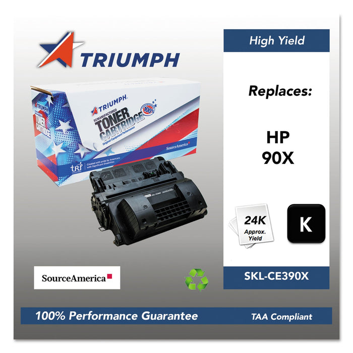 Triumph 751000NSH1222 Remanufactured CE390X (90X) High-Yield Toner, 24,000 Page-Yield, Black