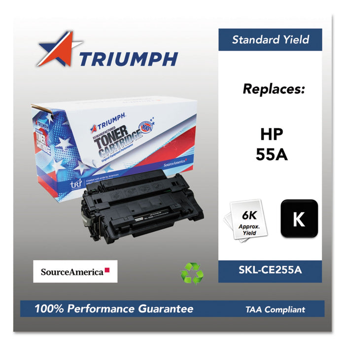 Triumph 751000NSH1097 Remanufactured CE255A (55A) Toner, 6,000 Page-Yield, Black