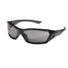 MCR ForceFlex Safety Glasses, Black Frame, Gray Lens