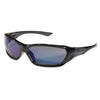 MCR ForceFlex Safety Glasses, Black Frame, Blue Lens