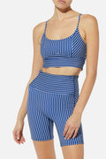 Solid and Striped Soleil High Waist Bike Shorts, Size XS by Vanessa Jane