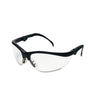 MCR Klondike Plus Safety Glasses, Black Frame, Clear Lens
