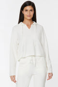 NYDJ Womens Cropped Pullover Hoodie by Vanessa Jane