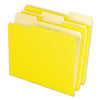 Pendaflex Interior File Folders, 1/3-Cut Tabs: Assorted, Letter Size, Yellow, 100/Box