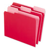 Pendaflex Interior File Folders, 1/3-Cut Tabs: Assorted, Letter Size, Red, 100/Box