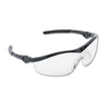 MCR Storm Wraparound Safety Glasses, Black Nylon Frame, Clear Lens, 12/Box