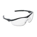 MCR Storm Wraparound Safety Glasses, Black Nylon Frame, Clear Lens, 12/Box