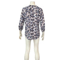 CandE White Floral Crepe Blouson Peasant Top sz Medium by Vanessa Jane